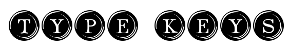 Type Keys font preview